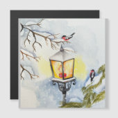 Weihnachtswinterlandschaft Magnetkarte (Vorne/Hinten)