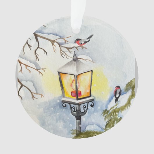 Weihnachtswinterlandschaft Ornament (Vorderseite)