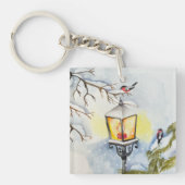 Weihnachtswinterlandschaft Schlüsselanhänger (Vorderseite)