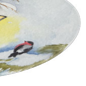 Weihnachtswinterlandschaft Schneidebrett (Ecke)