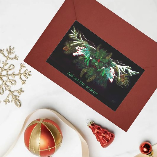 Weihnachtswintermann Rechteckiger Aufkleber