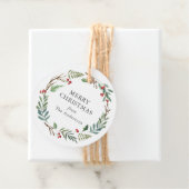 Weihnachtswinters Berries Wreath Custom Familienna Geschenkanhänger (Beispiel)