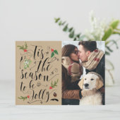 Weihnachtswinters Save the Date Einladung (Stehend Vorderseite)