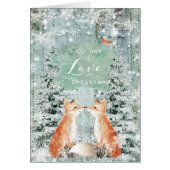 Weihnachtswinterschnee foxes eine i-Liebekarte (Vorne)