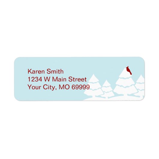 Weihnachtswinterszene Roter Kardinal (Vorne)