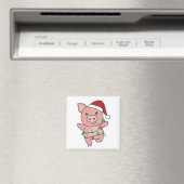 Weihnachtswintertiere Schwein Magnet (In Situ (Geschirrspüler))