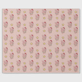 Weihnachtswintertiere Schwein Wrapping Paper Geschenkpapier (Flach)