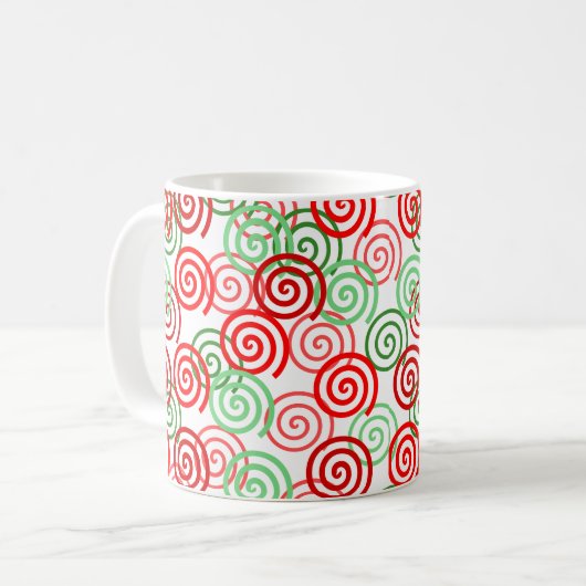 WeihnachtsWirbel Kaffeetasse (Vorderseite Links)