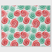 Weihnachtswirbel rot, grün und weiß geschenkpapier (Flach)
