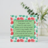 Weihnachtswirbel rot, grün und weiß karte (Stehend Vorderseite)