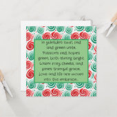 Weihnachtswirbel rot, grün und weiß karte (Vorderseite/Rückseite Beispiel)