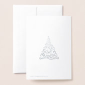 Weihnachtswirbel Schön Folienkarte (Rückseite mit Umschlag)