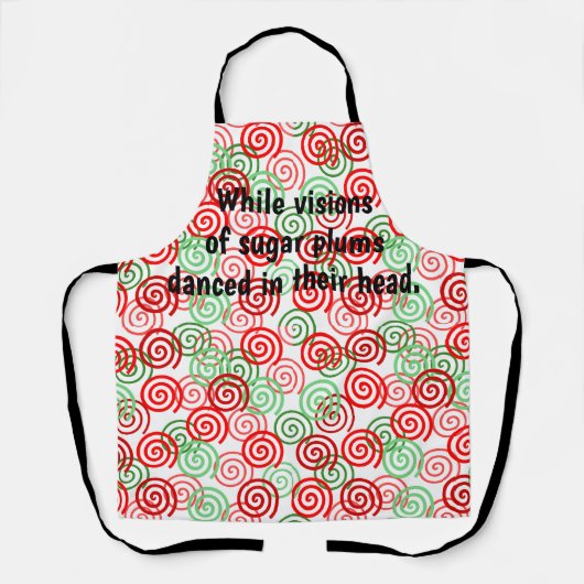 WeihnachtsWirbel Schürze (Vorderseite)