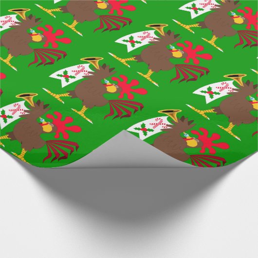 Weihnachtswirbelstube Geschenkpapier (Ecke)