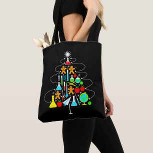 Weihnachtswissenschaftslehrer Baum Chemie Schule Tasche