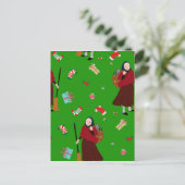 Weihnachtswitz Befana Feiertagspostkarte (Stehend Vorderseite)
