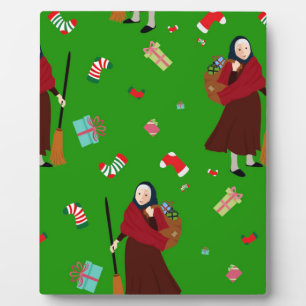 Weihnachtswitz Befana Fotoplatte