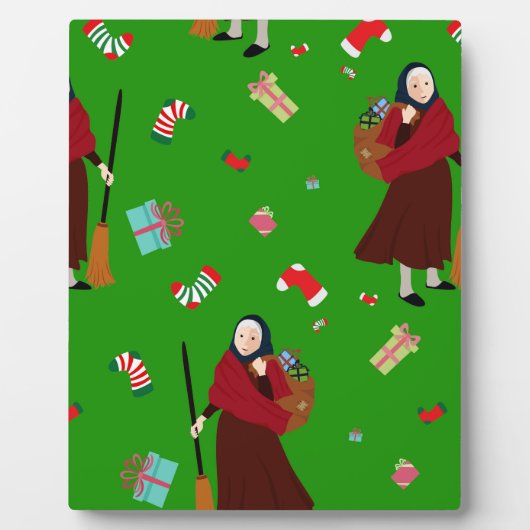 Weihnachtswitz Befana Fotoplatte (Vorderseite)