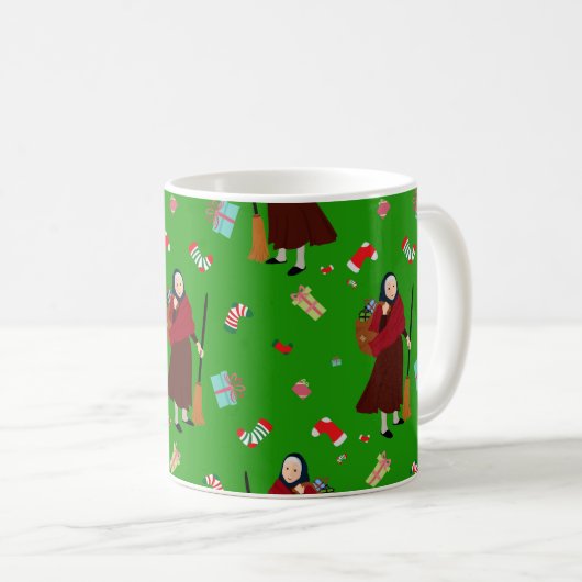 Weihnachtswitz Befana Kaffeetasse (VorderseiteRechts)