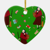 Weihnachtswitz Befana Keramik Ornament (Vorne)