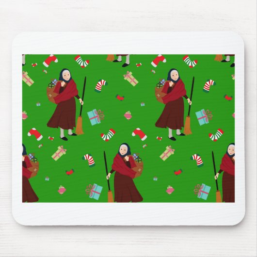Weihnachtswitz Befana Mousepad (Vorne)