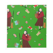 Weihnachtswitz Befana Notizblock (Vorderseite)