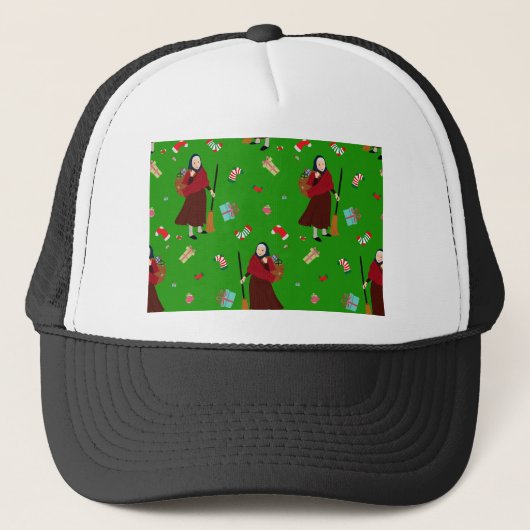 Weihnachtswitz Befana Truckerkappe (Vorderseite)