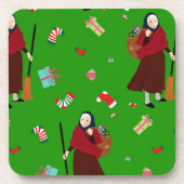 Weihnachtswitz Befana Untersetzer (Vorderseite)