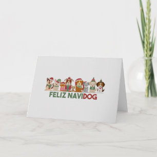 Weihnachtswitz: Feliz Navidog Karte