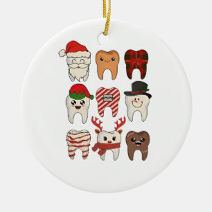 Weihnachtswitz für Zahnärzte, Lustige Zahnarzt-Fei Keramik Ornament
