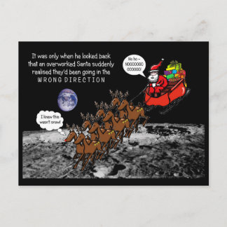 Weihnachtswitze von Santa Rentier in die falsche R Postkarte