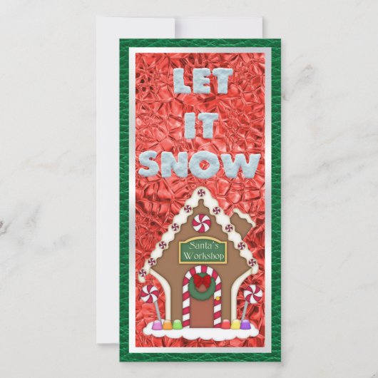 Weihnachtswohnkarte des Santa Workshop (Vorderseite)