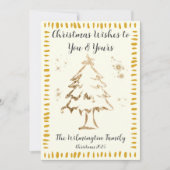 Weihnachtswohnung in Golden Tree Karte (Vorderseite)