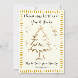 Weihnachtswohnung in Golden Tree Karte