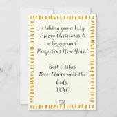 Weihnachtswohnung in Golden Tree Karte (Rückseite)