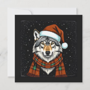 Weihnachtswolf Feiertagskarte