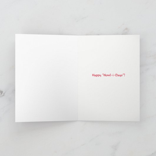 Weihnachtswolf im Schnee Karte (Innenseite)