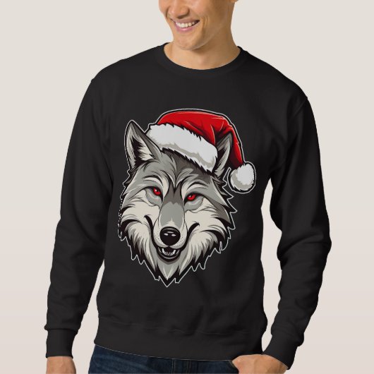 Weihnachtswolf Sweatshirt (Vorderseite)