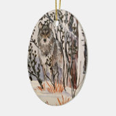 Weihnachtswolf-Verzierung Keramikornament (Links)