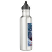 Weihnachtswolf - Wasserflasche Edelstahlflasche (Links)