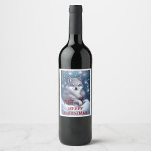 Weihnachtswolf - Weinetikett