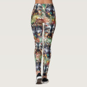 Weihnachtswölfe Leggings (Rückseite)
