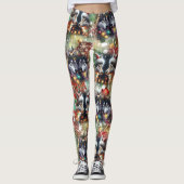 Weihnachtswölfe Leggings (Vorderseite)