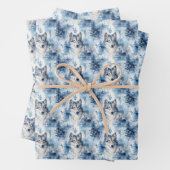 Weihnachtswolfmuster Geschenkpapier Set (Beispiel)