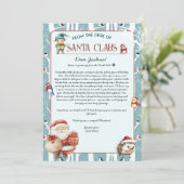 Weihnachtswoodland Brief vom Weihnachtsmann Einladung (Stehend Vorderseite)