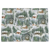 Weihnachtswoodland Urlaub Rustikal Große Geschenktüte (Vorderseite)