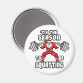 Weihnachtsworkout-Spaß - Platz des Weihnachtsmanns Magnet (Vorderseite/Rückseite)