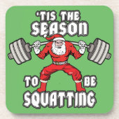 Weihnachtsworkout-Spaß - Platz des Weihnachtsmanns Untersetzer (Vorderseite)