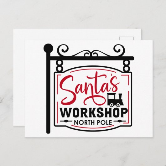 Weihnachtsworkshop - Begrüßungsreise Postkarte (Vorne/Hinten)