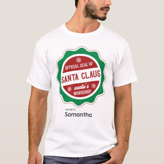 Weihnachtsworkshop lustig T-Shirt (Vorderseite)